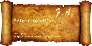 Frindt Arnót névjegykártya